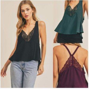Reset by Jane Emerald Lace Paneled Cami
